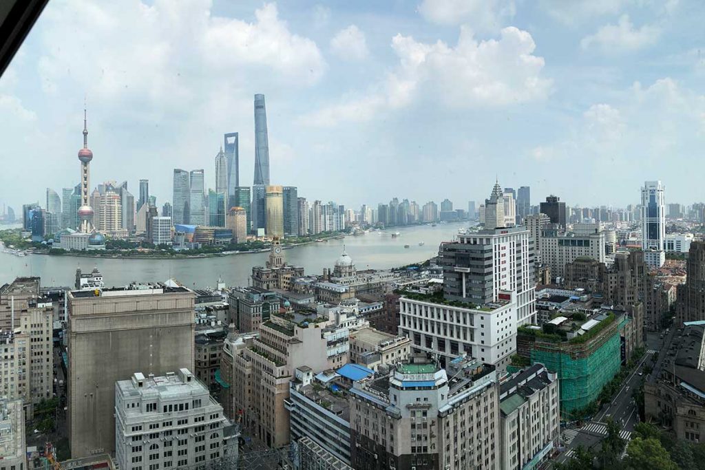 Shanghai skyline from EDITION Shanghai Hotel