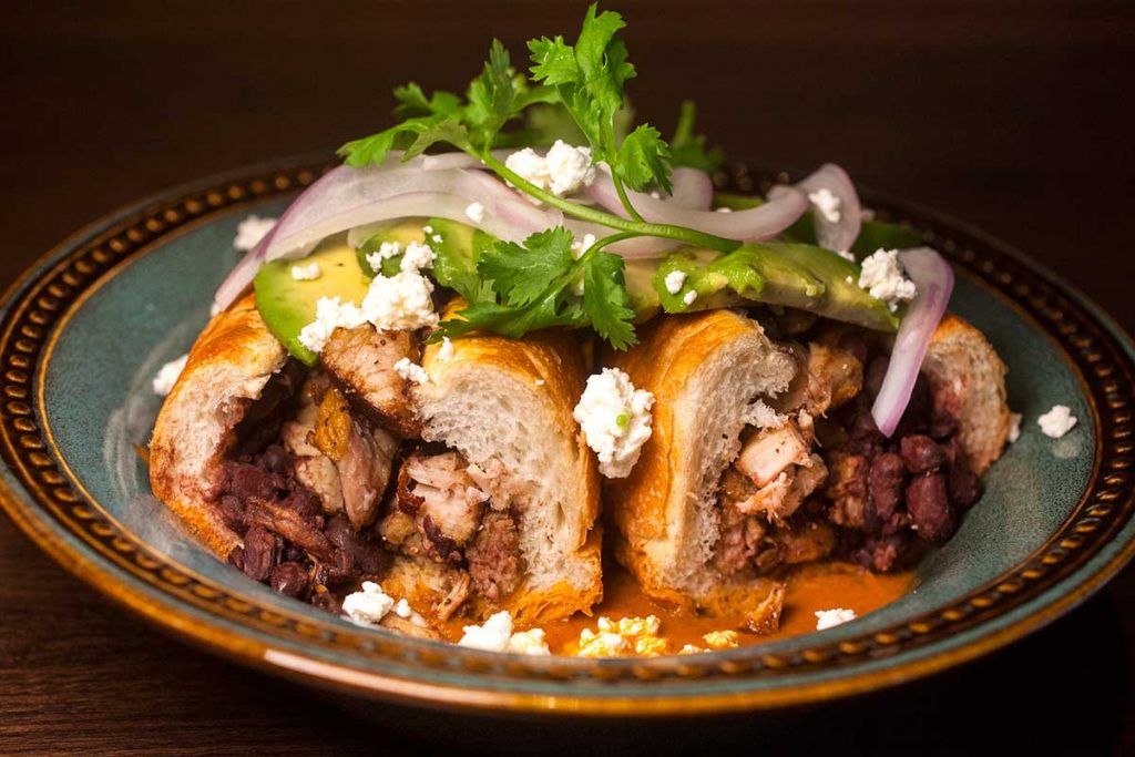 Torta Ahogada at Latin Woo, restaurant in Shanghai. Photo by Rachel Gouk. 