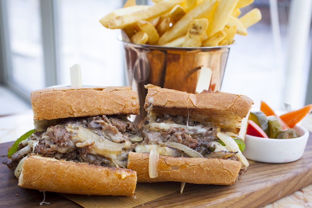 Philly Cheesesteak at Highline, restaurant in Shanghai. Photo by Rachel Gouk. 