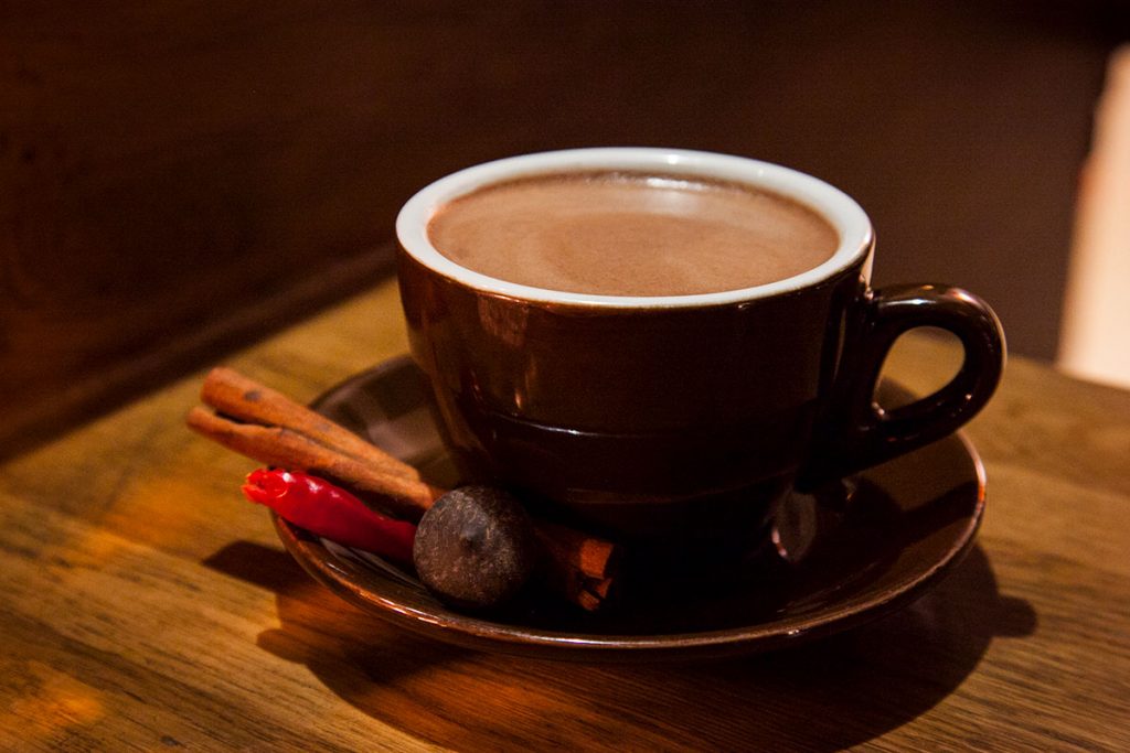Where to get hot chocolate in Shanghai. Hot chocolate at Maya, a Mexican restaurant in Shanghai.