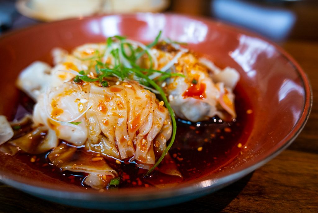 Spicy Shrimp Wontons at Sui Tang Li, Middle House Shanghai
