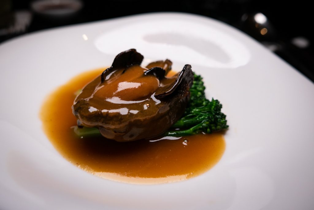 Chilean Abalone on the Chinese New Year Menu at Hakkasan Shanghai. Photo by Rachel Gouk.