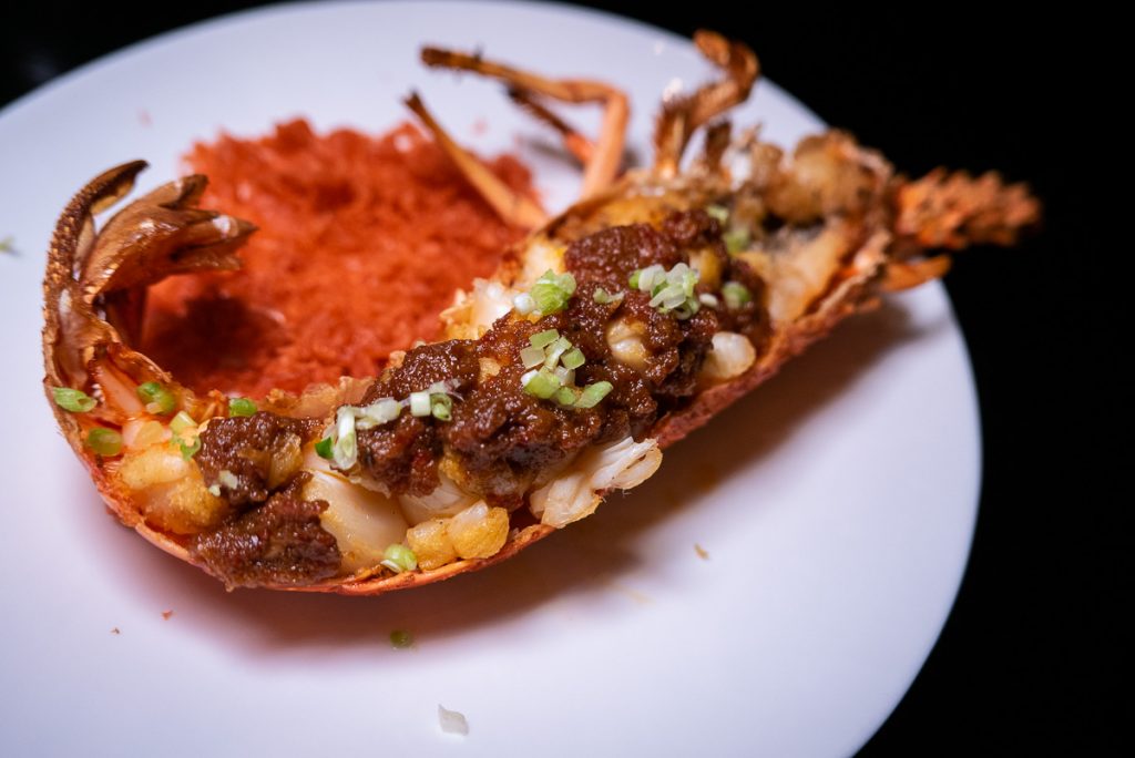 Lobster on the Chinese New Year Menu at Hakkasan Shanghai. Photo by Rachel Gouk.