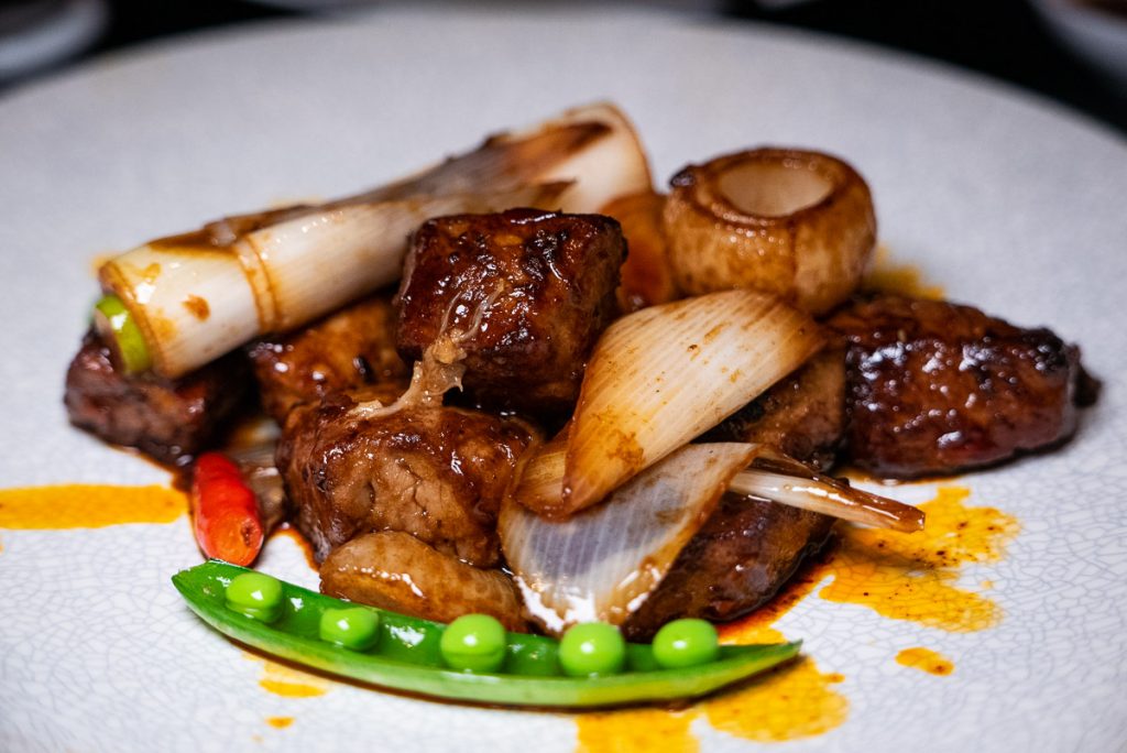 Pan-fried Australian Rib Eye at Hakkasan Shanghai. Photo by Rachel Gouk.