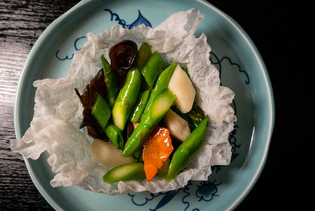 Vegetables on the Chinese New Year Menu at Hakkasan Shanghai. Photo by Rachel Gouk.