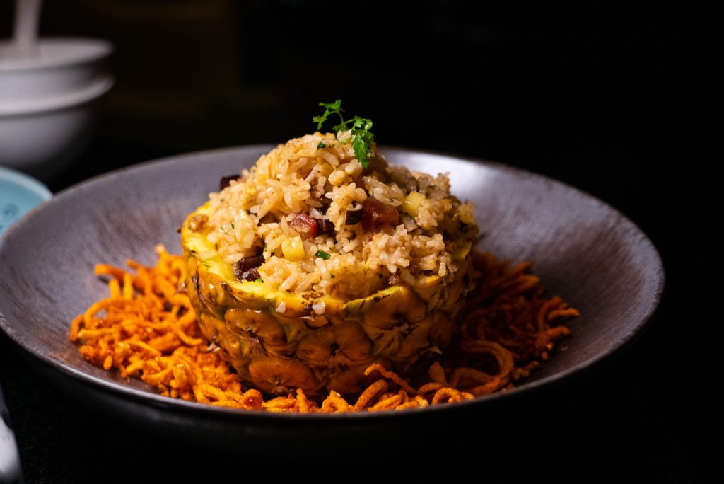 Fried rice on the Chinese New Year Menu at Hakkasan Shanghai. Photo by Rachel Gouk.