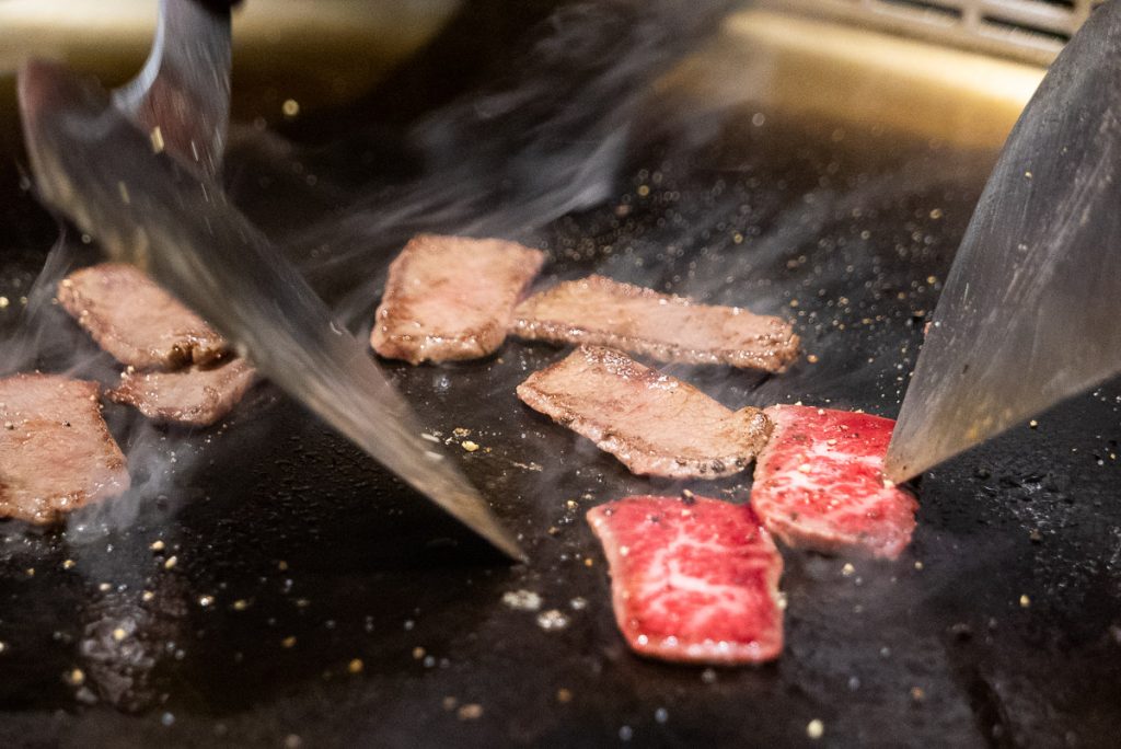 Beef at Kagen, a popular Japanese teppanyaki restaurant in Shanghai. Photo by Rachel Gouk.