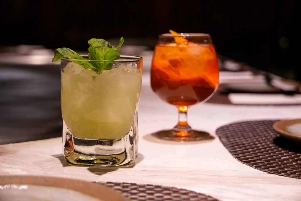 Cocktails at Kagen, a popular Japanese teppanyaki restaurant in Shanghai. Photo by Rachel Gouk.
