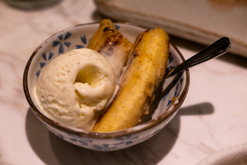 Dessert at Kagen, a popular Japanese teppanyaki restaurant in Shanghai. Photo by Rachel Gouk.