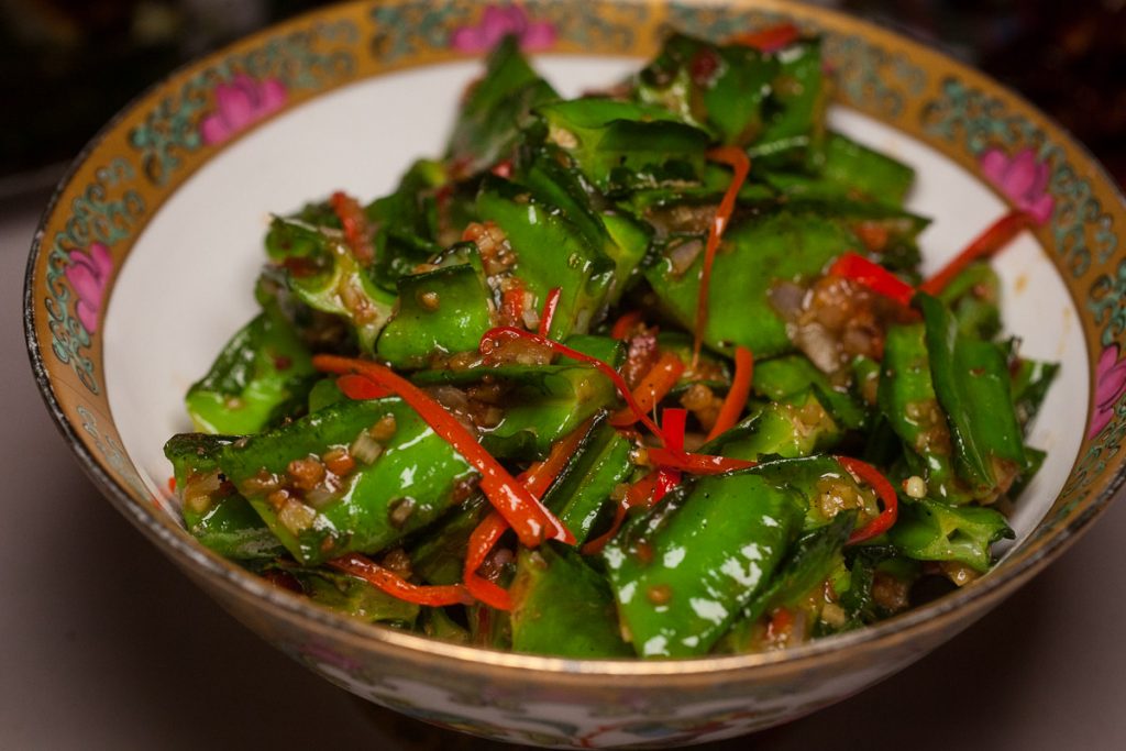 Dragon beans at Lion, a contemporary Nanyang restaurant in Xintiandi, Shanghai.  Photo by Rachel Gouk. 