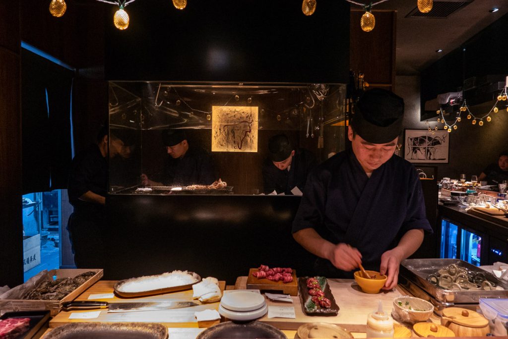 Nakama, a Japanese restaurant in Shanghai specializing in high-grade beef yakiniku. Photo by Rachel Gouk.