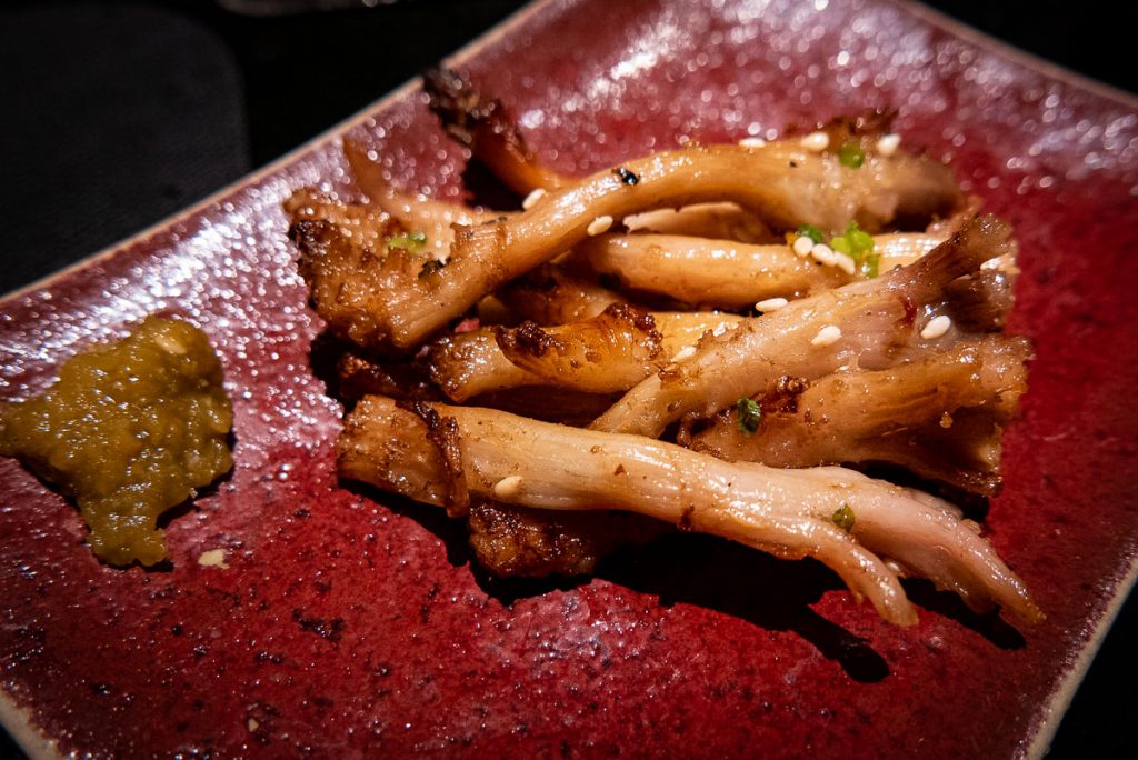Pig nose tendons at Nakama, a Japanese restaurant in Shanghai specializing in high-grade beef yakiniku. Photo by Rachel Gouk.