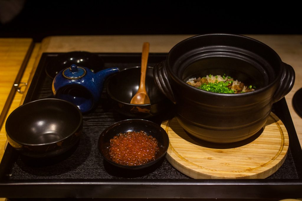 Donabe rice at Nakama, a Japanese restaurant in Shanghai specializing in high-grade beef yakiniku. Photo by Rachel Gouk.