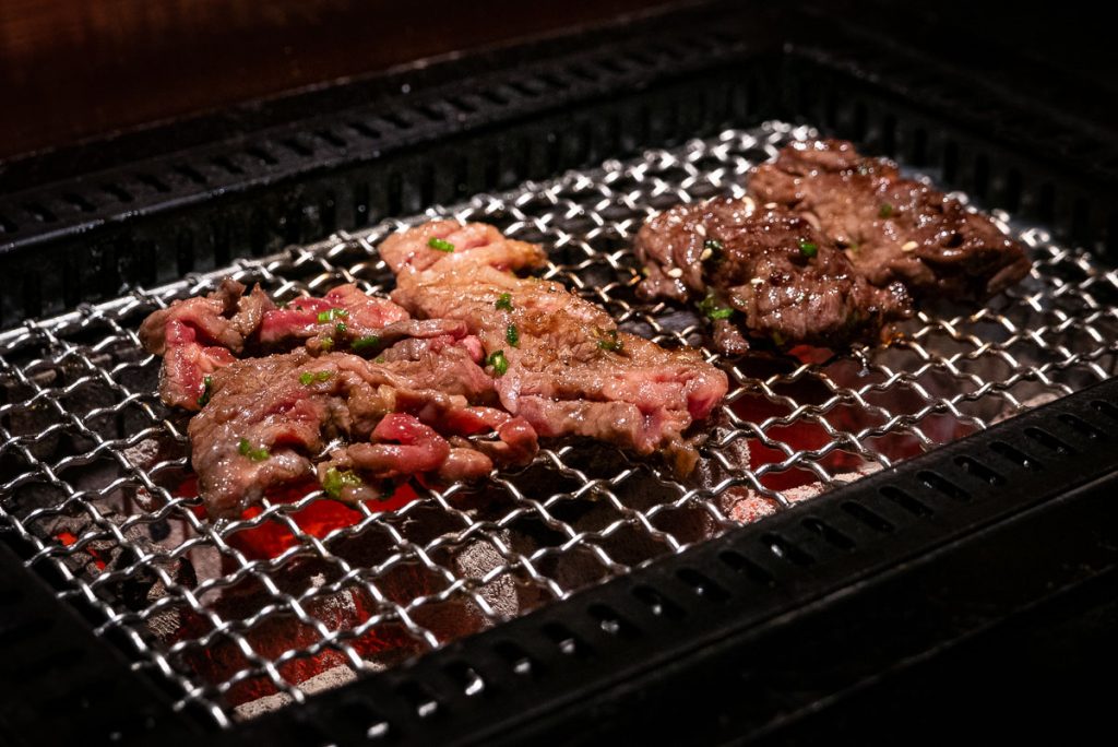 Beef at Nakama, a Japanese restaurant in Shanghai specializing in high-grade beef yakiniku. Photo by Rachel Gouk.