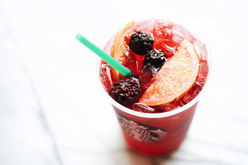 Starbucks opens its first Reserve Bakery Cafe in Shanghai, China, an all-day dining cafe with Italian bakery chain Princi. Berry Sangria, pictured