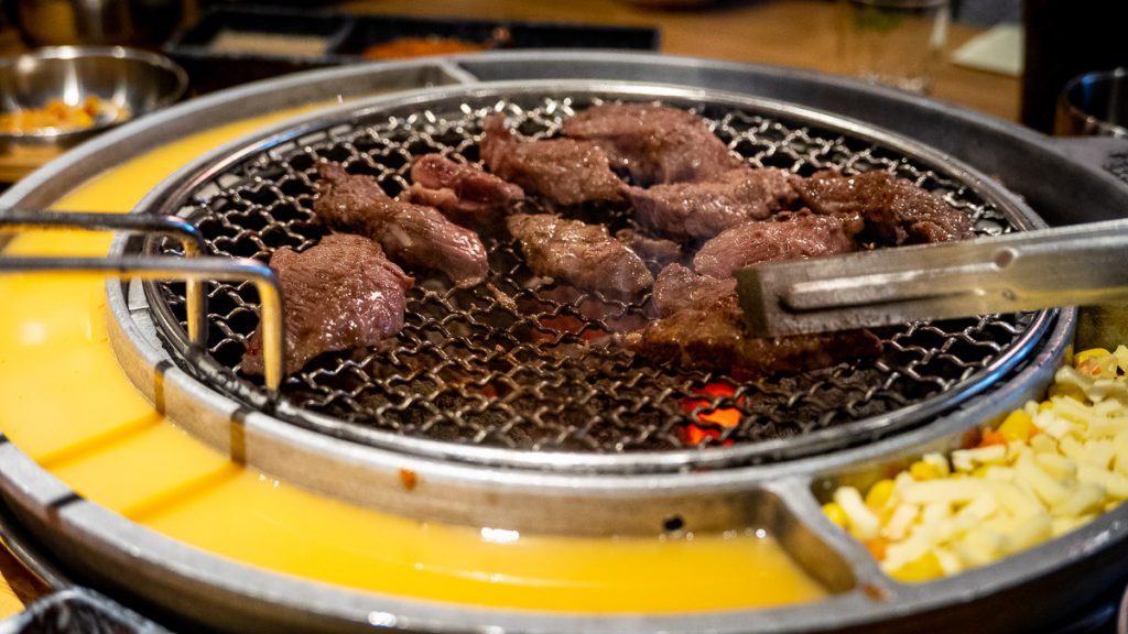 Kang Ho Dong Baekjeong, a Korean barbecue restaurant in Shanghai.