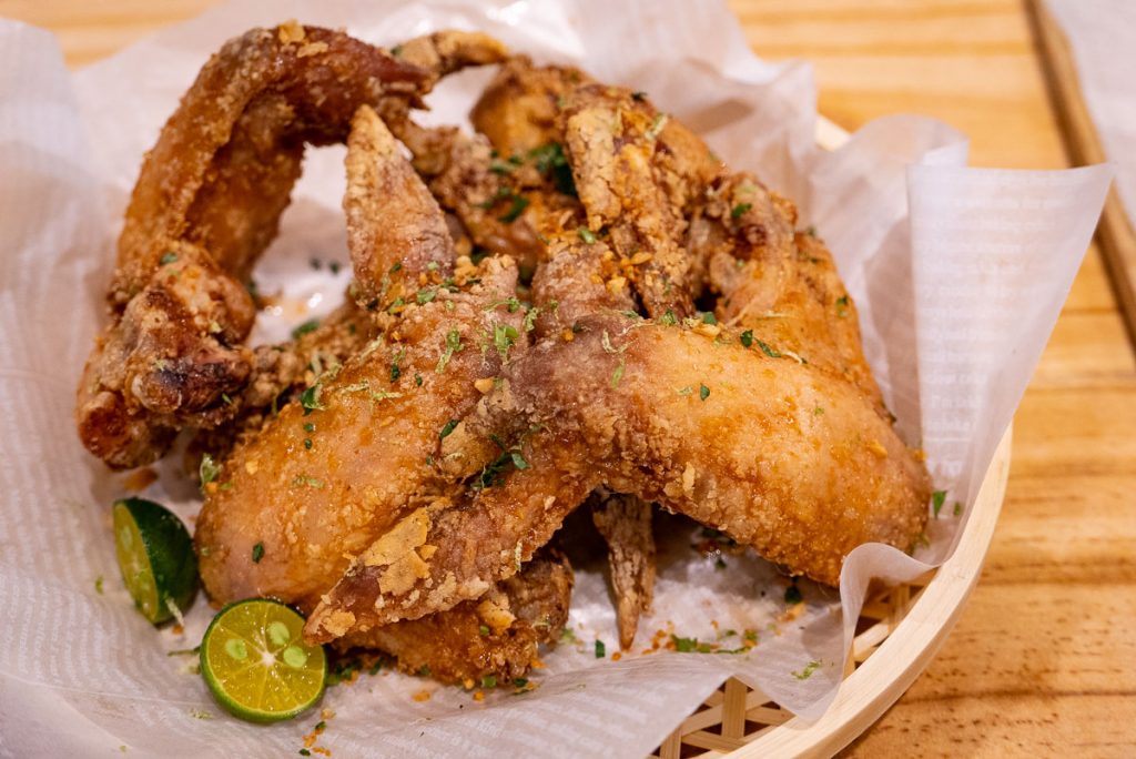 Fried fish sauce chicken wings at Bun Cha Cha, a Vietnamese restaurant in Shanghai specializing in bun cha. Photo by Rachel Gouk.