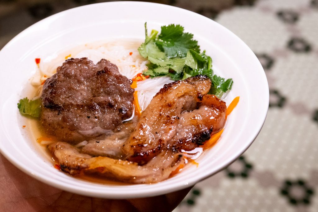 Fish sauce dipping bowl at Bun Cha Cha, a Vietnamese restaurant in Shanghai specializing in bun cha. Photo by Rachel Gouk.