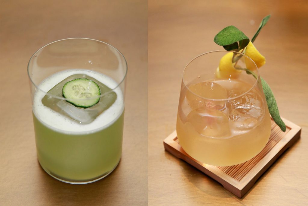 Cocktails at The British Gin Garden, Shanghai.
