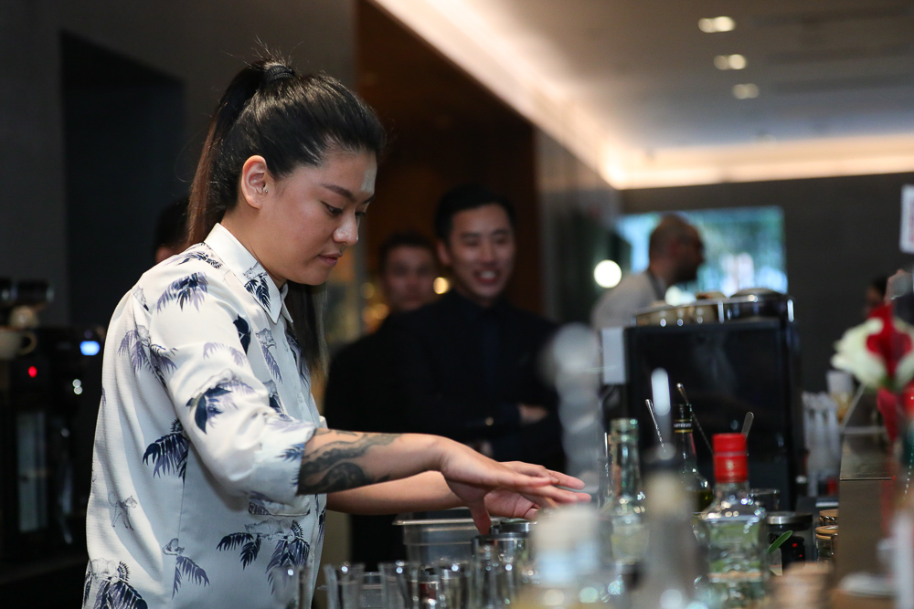 Ting Ting Liang at The British Gin Garden, Shanghai.