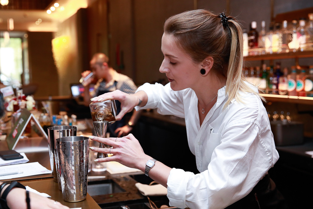 Julia Markina at The British Gin Garden, Shanghai.