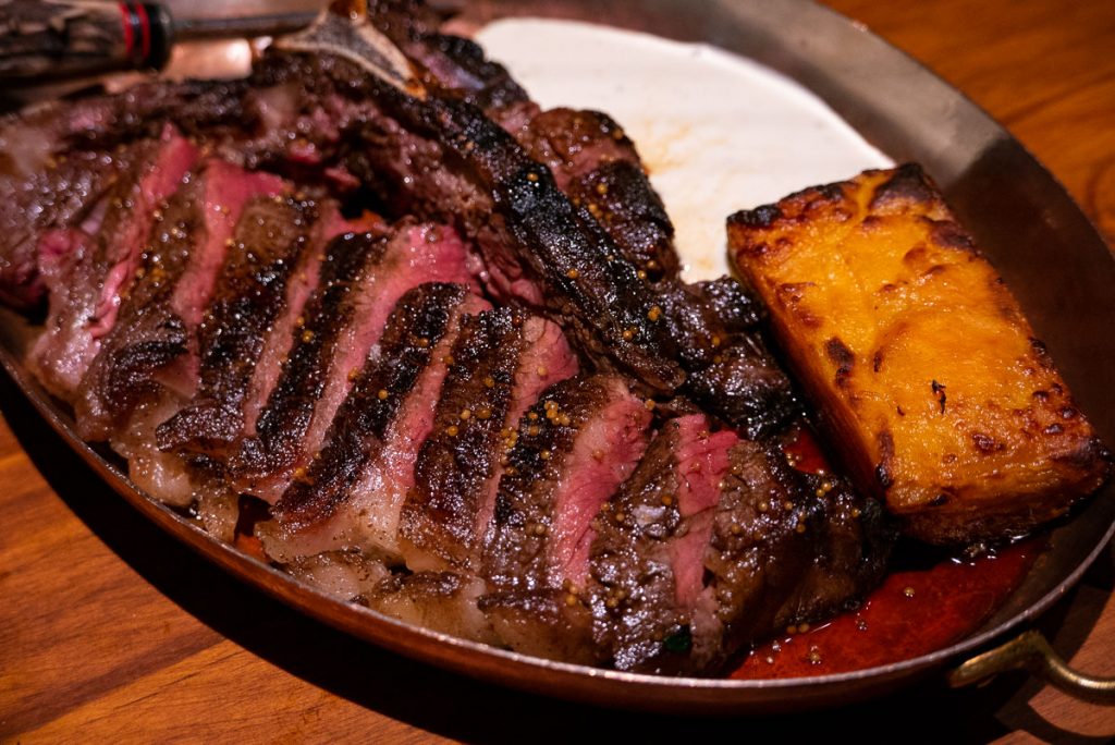 Steak at C Pearl, a seafood and oyster restaurant in Pudong Century Link mall.