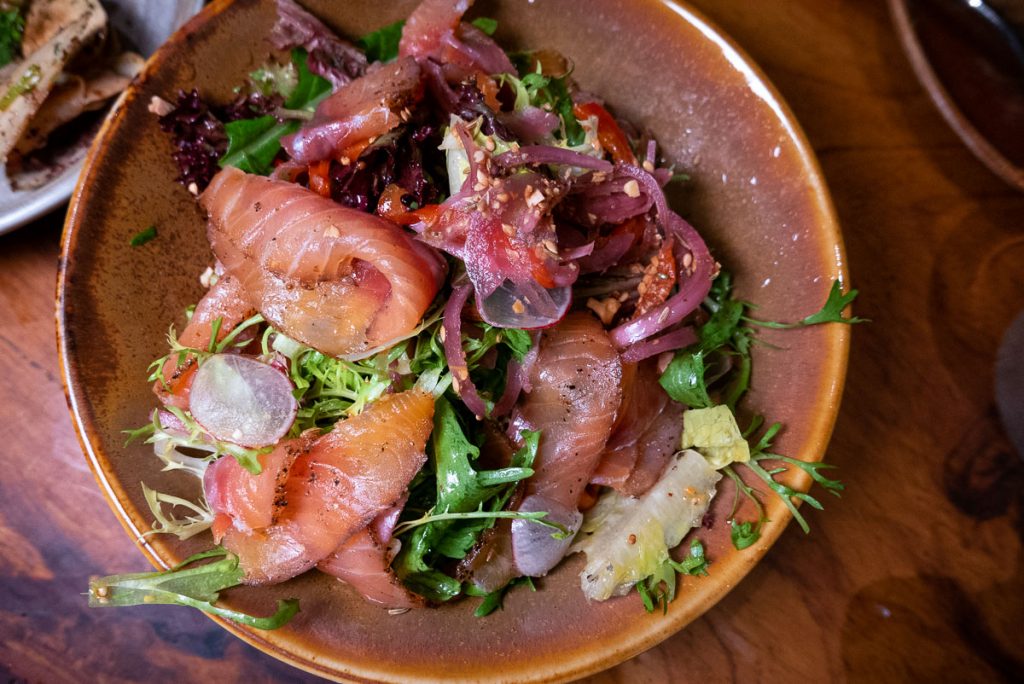 Salad at C Pearl, a seafood and oyster restaurant in Pudong Century Link mall.