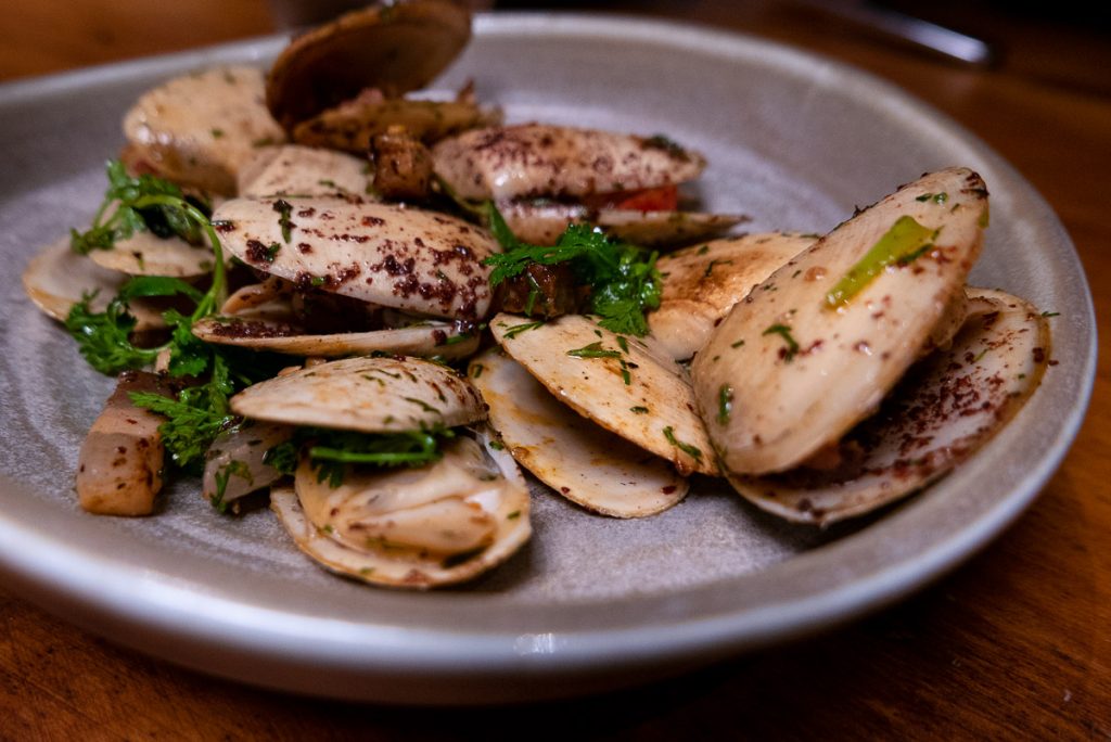 Clams at C Pearl, a seafood and oyster restaurant in Pudong Century Link mall.