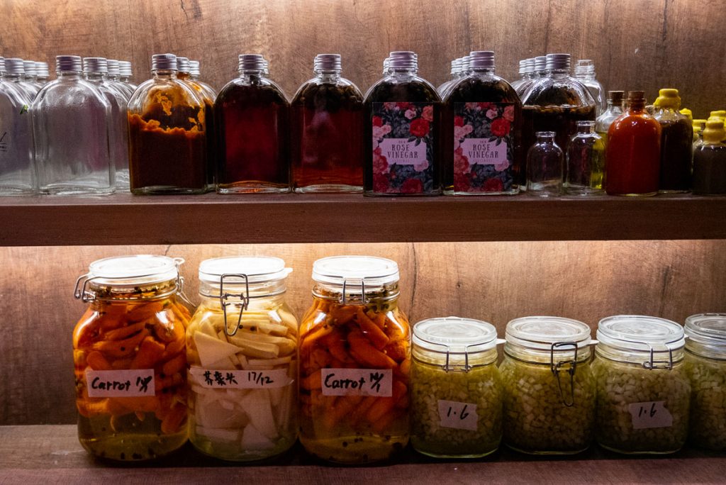 Pickles at C Pearl, a seafood and oyster restaurant in Pudong Century Link mall.