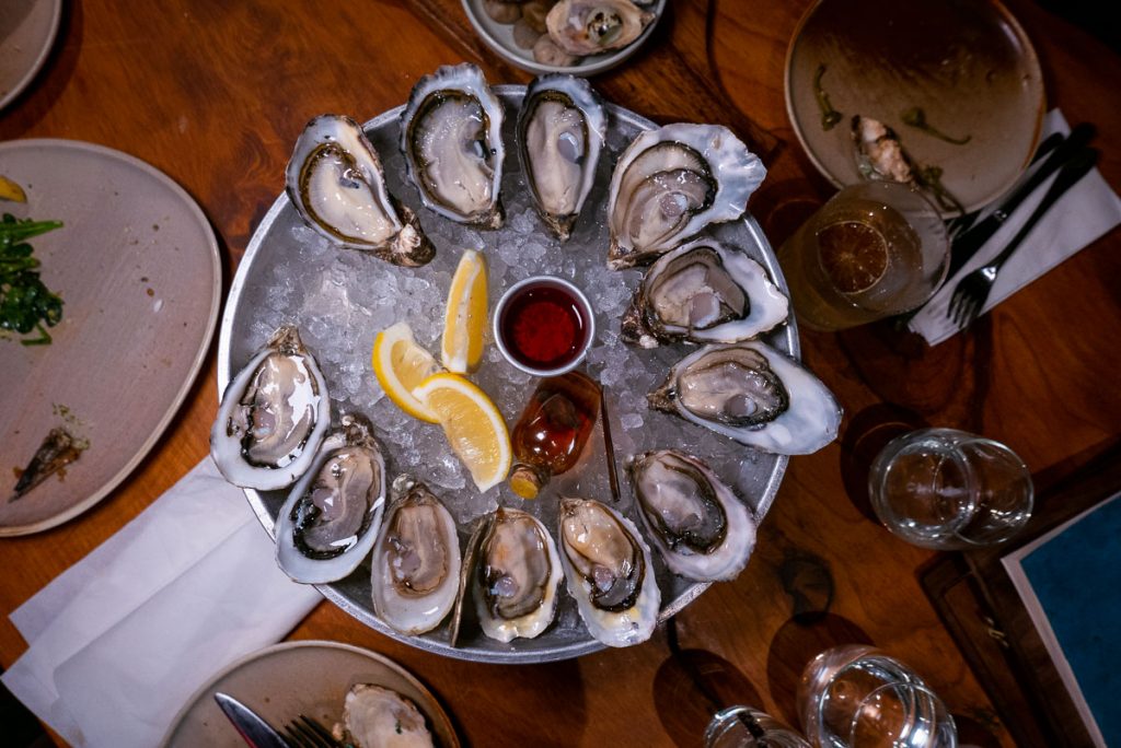 Oysters at C Pearl, a seafood and oyster restaurant in Pudong Century Link mall.
