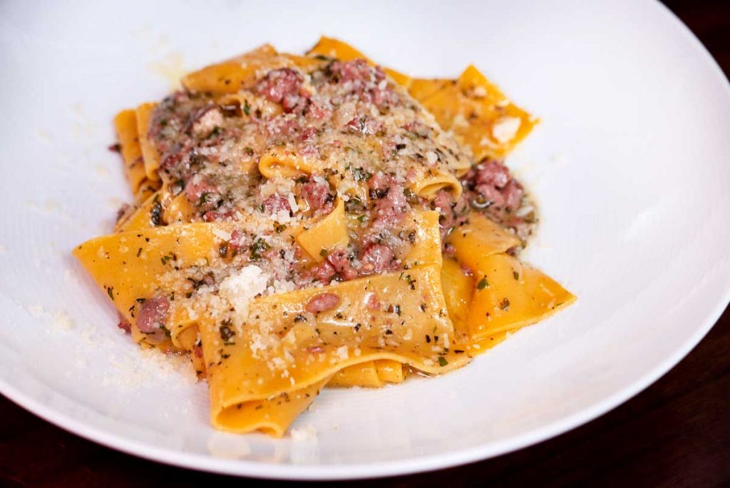 Duck ragu pappardelle at Frasca Italian restaurant at the Middle House, Shanghai. Photo by Rachel Gouk. 