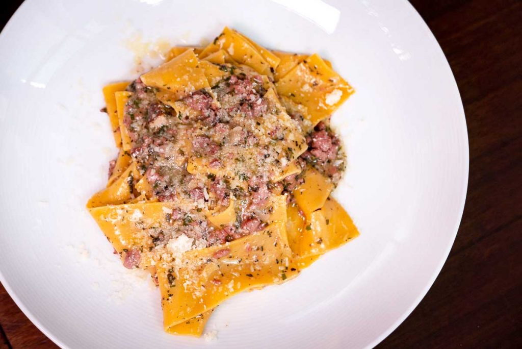 Duck ragu pappardelle at Frasca Italian restaurant at the Middle House, Shanghai. Photo by Rachel Gouk. 