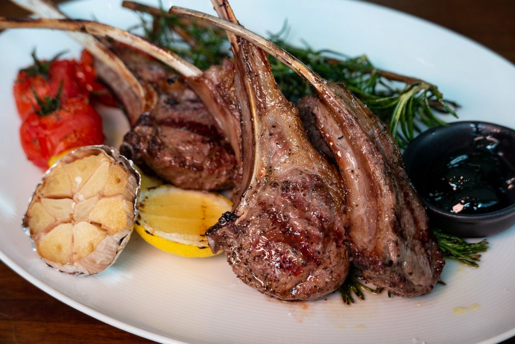 Lamb chops at Frasca Italian restaurant at the Middle House, Shanghai. Photo by Rachel Gouk. 