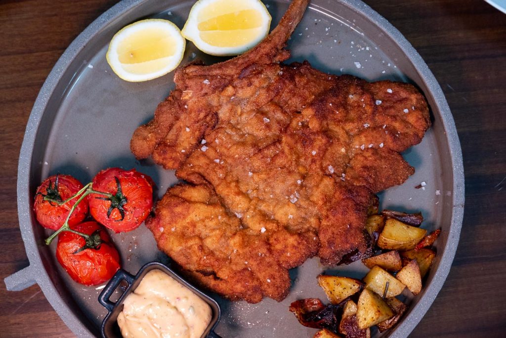 Milanese at Frasca Italian restaurant at the Middle House, Shanghai. Photo by Rachel Gouk. 
