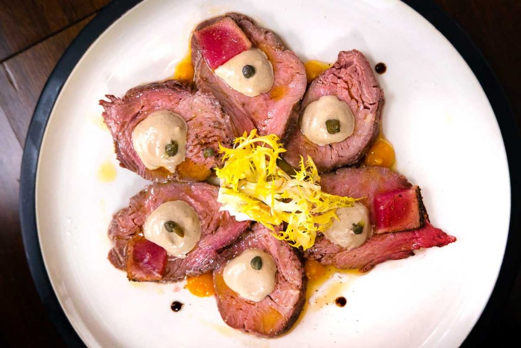 Vitello tonnato at Frasca Italian restaurant at the Middle House, Shanghai. Photo by Rachel Gouk. 