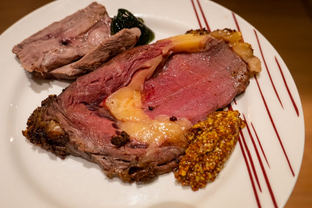 Rib eye at The brunch buffet at Portman's Restaurant, Portman Ritz-Carlton Shanghai. Photo by Rachel Gouk.