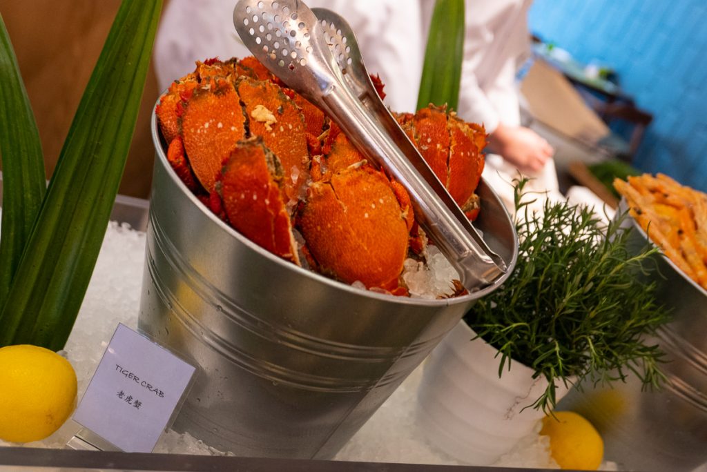 Fresh seafood at The brunch buffet at Portman's Restaurant, Portman Ritz-Carlton Shanghai. Photo by Rachel Gouk.