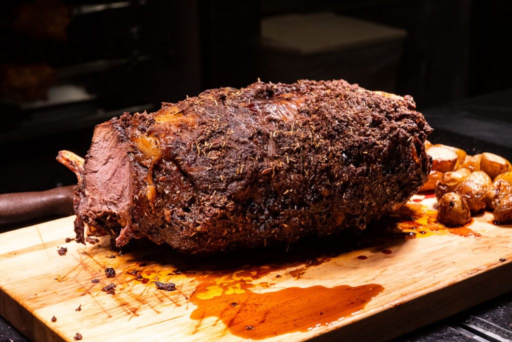Rib eye at The brunch buffet at Portman's Restaurant, Portman Ritz-Carlton Shanghai. Photo by Rachel Gouk.