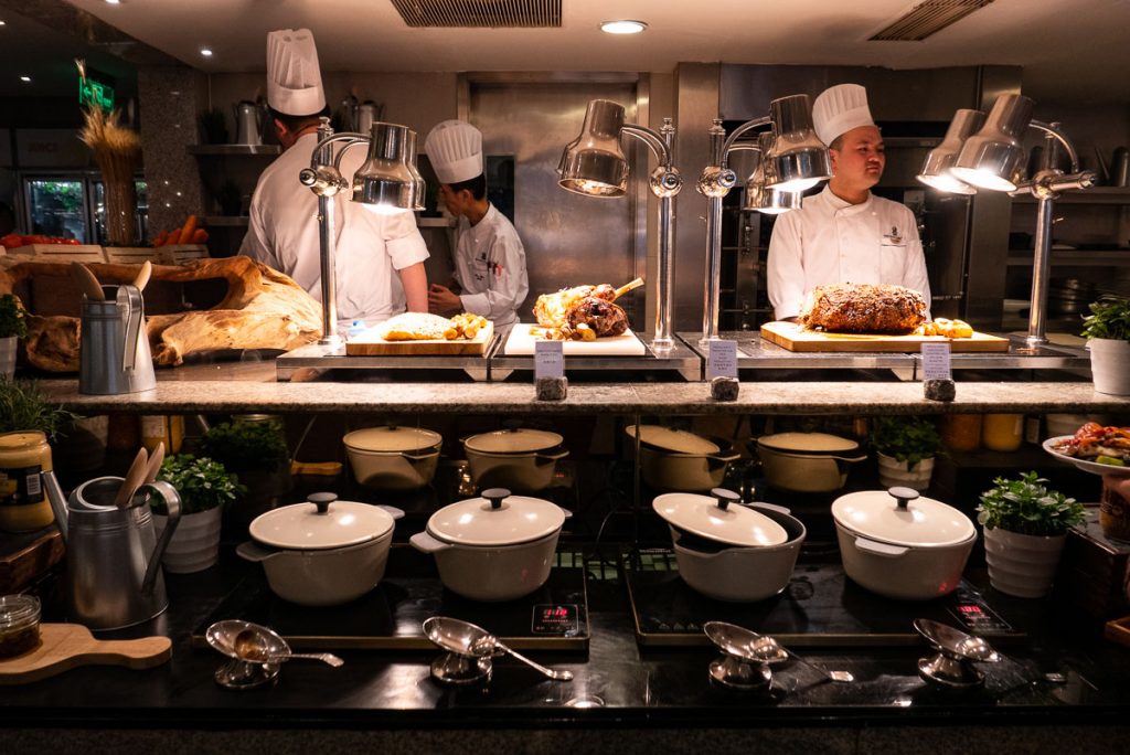 The brunch buffet at Portman's Restaurant, Portman Ritz-Carlton Shanghai. Photo by Rachel Gouk.
