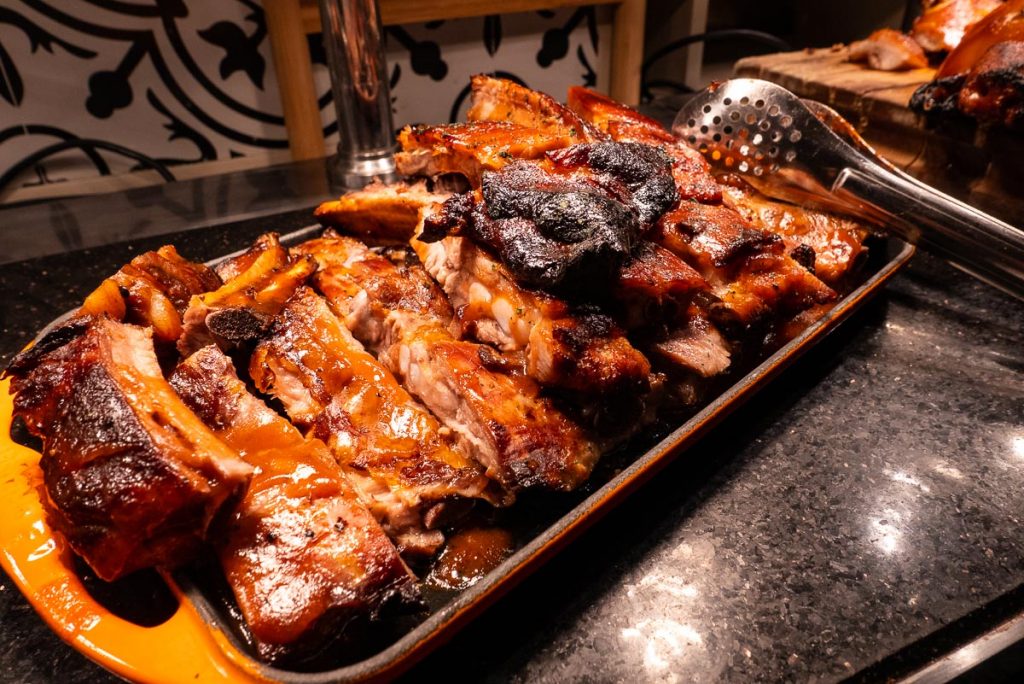 BBQ ribs at The brunch buffet at Portman's Restaurant, Portman Ritz-Carlton Shanghai. Photo by Rachel Gouk.