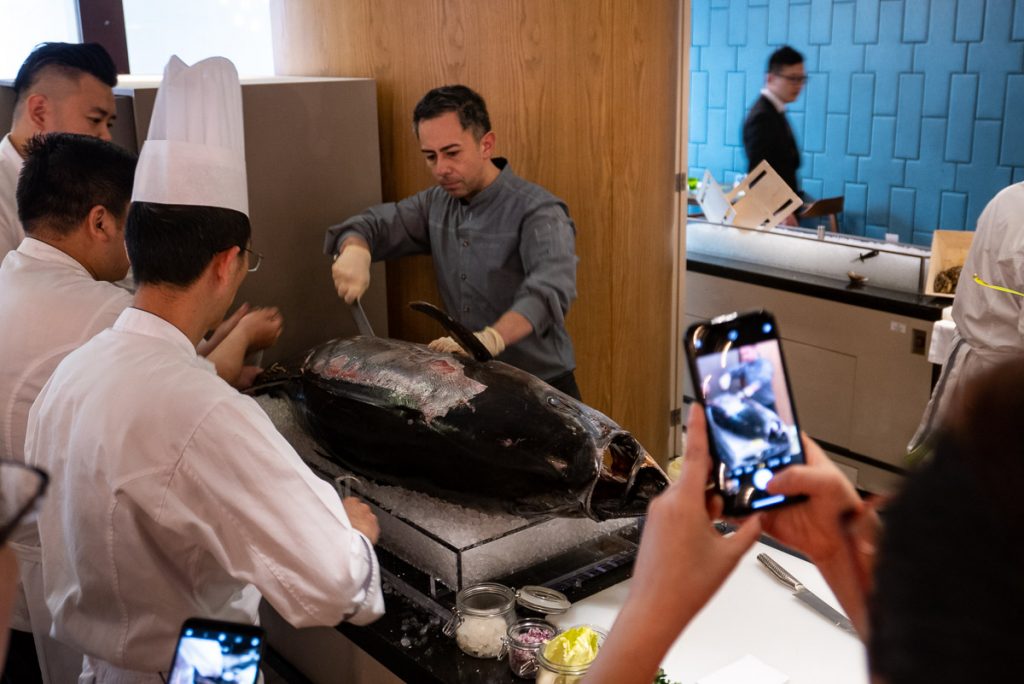 Tuna at The brunch buffet at Portman's Restaurant, Portman Ritz-Carlton Shanghai. Photo by Rachel Gouk.