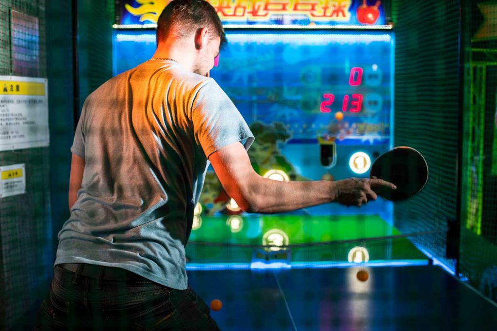 Cages Bar & Sports, the largest sports bar in Shanghai.