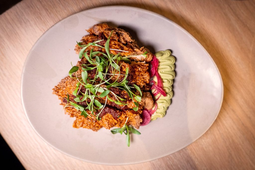 Chongqing Hot Chicken at Heritage by Madison, a restaurant in Shanghai by chef Austin Hu serving a seamless mix of Western and Asian influences. Photo by Rachel Gouk.
