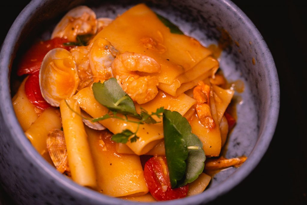 Paccheri at Arch by Taste Buds — a cocktail bar in Shanghai. Photo by Rachel Gouk.