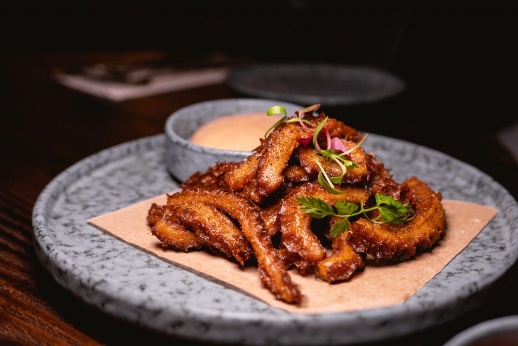 Deep-fried ox tripe at Arch by Taste Buds — a cocktail bar in Shanghai. Photo by Rachel Gouk.