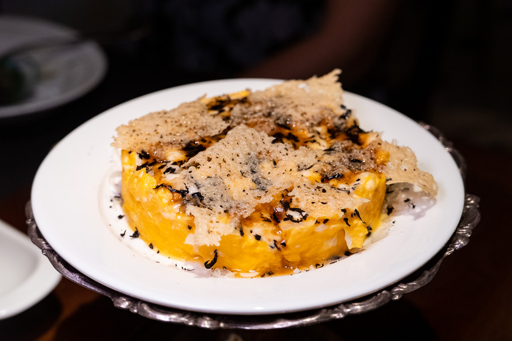 Truffled Scramled Eggs on the brunch menu at Coquille Seafood Bistro, French restaurant in Shanghai. Photo by Rachel Gouk.