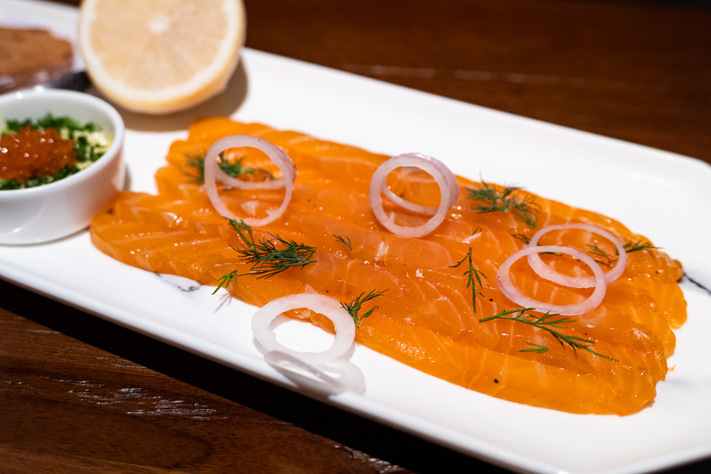 Smoked Salmon on the brunch menu at Coquille Seafood Bistro, French restaurant in Shanghai. Photo by Rachel Gouk.