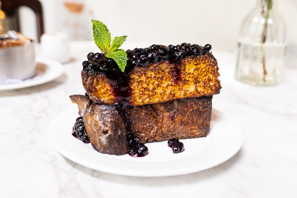French toast at Coquille Seafood Bistro, French restaurant in Shanghai. Photo by Rachel Gouk.