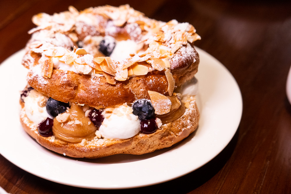 Paris-Brest at Coquille Seafood Bistro, French restaurant in Shanghai. Photo by Rachel Gouk.