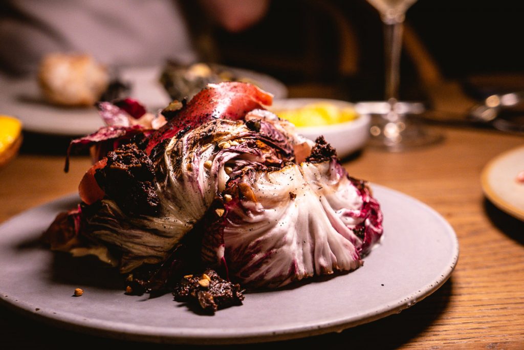 Grilled raddicchio at BOR Eatery, a restaurant in Shanghai. Photo by Rachel Gouk